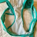 Y2K Vintage 90s Blue Polka Dot String Bikini Size Medium White Ruffle Photo 11