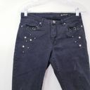 BLANK NYC  Intro Black Denim Destroyed Star Studded Pierced Skinny Photo 1