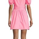 French Connection NWT  Rhodes Poplin Vneck Dress Organic Cotton Cut Out Pink Photo 4