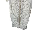 Lace Floral Duster Robe Beach Cover Festival Kimono Boho Cardigan Sheer One Size White Size undefined Photo 9