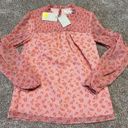 Daisy Boden NWT Janie Top Blouse Chalky Pink  long sleeve size 2 Photo 7