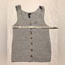 The Moon  & Madison Women’s Gray Ribbed Cropped Tank Top Size M Photo 2