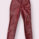 Missguided Faux Leather Burgundy Pants - Size 6 Photo 0