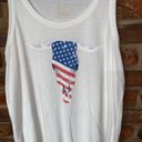 Grayson Threads  White American Flag Bull Graphic Tank Top Women's Size Large Photo 1