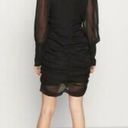 House of Harlow NWT  1960 black long sleeve ruched high neck dress Photo 2