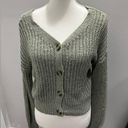 The Moon  & Madison Women Size Small Green Sage Button Cardigan Cropped Sweater Cozy Photo 0