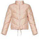 BCBGeneration  Ribbon Tie Chevron Quilted Puffer Jacket in Blush, Medium Photo 1