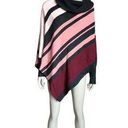 Dress Barn  Pink and Gray Striped Shawl Sweater Photo 0