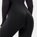 Halara NWT  Seamless Full Length Leggings Small Black Photo 2