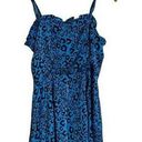 AQUA  Blue Animal Print Romper XS Photo 0