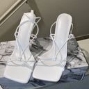 White Strap Heels Size 7.5 Photo 4