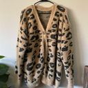 Vestidos Tan Black Cheetah Print V Neck Cardigan size S Photo 0