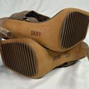 DKNY NWOB  Size 6.5 Brown Leather Ranae Square Toe Slingback Stiletto Sandal Photo 6