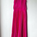 Petal and Pup  Dominique Hot Pink Satin Pleated Maxi Dress 6 Photo 11