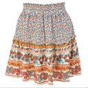 The Comfy  And Ready Floral Mini Skirt In White Multi Photo 5