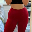 Butter Soft Red  High Waisted Workout Leggings Photo 1