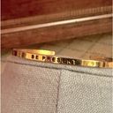 Mantra Band Gold skinny cuff bracelet Be Present NWOT Photo 1