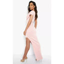 Boohoo  Blush Pink One Shoulder Side Slit Maxi Dress Photo 1