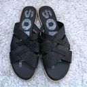 Sorel  Women's 10.5 Ella Slide Sandals Black Leather Strappy Neutral Minimalist Photo 4