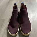 Rothy's  The Chelsea Berry Lattice Fabric High Top Sneaker Slip On Boots Size 8.5 Photo 1