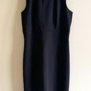 Loft Ann Taylor  Faux Pearl Collar Black Dress Womens Size 4 Sleeveless Work Photo 0