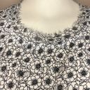 Who What Wear  Black and White Floral Sleeveless Semi Sheer Blouse Size Large Photo 2