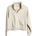 Polo Sporty & Rich 100% Cotton Cropped  Sweatshirt Cream White Medium Photo 1