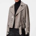 All Saints Suede leather Balfern Biker Jacket Photo 2