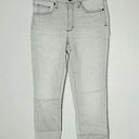 Spanx  Women's Gray Ultra Light Wash Denim The Slim-X Cropped Jeans Size 29 Photo 0