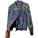 Coldwater Creek  Colorful Floral Embroidered Jean Jacket Photo 4