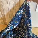 Vera Bradley Hooded Bath Robe Size S/M Navy Blue Floral Design Photo 1