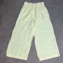 Young Fabulous and Broke Young Fabulous Broke YFB Sailor Linen Wide Leg Cropped High Rise Pant Yellow S Photo 4