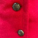 Talbots  Wool Blend Notch Collar Equestrian Holiday 2 Button Blazer Christmas red Photo 8