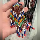 H.I.P. Boho/Aztec/Southwestern colorful dangly fringey long earrings 5” long.  Photo 4