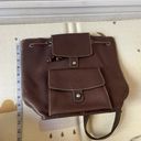 Gap  leather brown medium backpack Photo 5