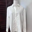 Treasure & Bond  Blouse Women's S White Solid Long Sleeve Collar Buttons New Photo 0