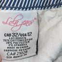 Bermuda Lola Jeans Pin Stripe Blue & White Amy LS Mid Rise  Shorts Photo 6