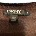 DKNY  100% Tussah Silk
Blouse Sweater Cardigan
Brown Floral size Medium Photo 2