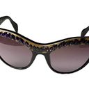 Prada cat eye wayfarer tortoise shell gradient sunglasses purple gem Photo 5