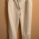 Abercrombie & Fitch 90s Straight Ultra High Rise Criss Cross Waist White Jeans Photo 2