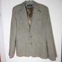 Polo  Ralph Lauren VINTAGE Silk Blazer Womens Size 10 Glen Plaid Houndstooth Photo 1