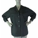 Harvé Benard Harve Benard,18W, Black Linen Blend Shirt, long sleeve button front blouse, $23 Photo 0