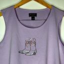 Bit & Bridle  embellished tank top purple large Photo 5