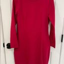 J.Crew  Long Sleeve Crew Neck Hot Pink Barbiecore Stretch Sheath Dress Size 8 Photo 0