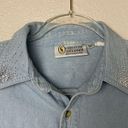 CHRISTINE ALEXANDER Vintage Oversized Denim Button Down w/Rhinestones Size M Blue Size M Photo 1