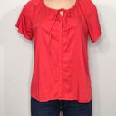 Michael Stars  red peasant top. Runs like a small. New Photo 4