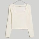 Madewell NWT Square Neck Long Sleeve Ribbed Top size Small Photo 1