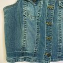 Cato Vintage  Denim Vest Medium Wash Sleeveless Cropped Button Front Collar XL Photo 3