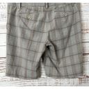 BCBGMAXAZRIA  Women's Plaid Stripe Bermuda Shorts Gray Size 4 Photo 7