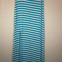 Kirra white and turquoise striped maxi skirt Photo 0